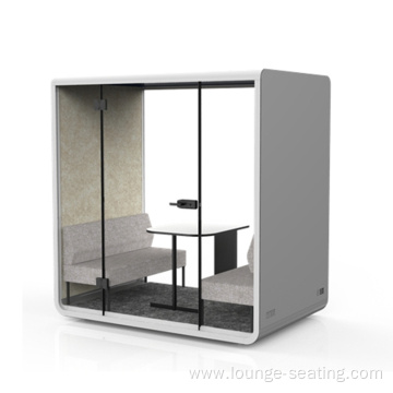 Big Space Soundproof booth 4 Person Meeting